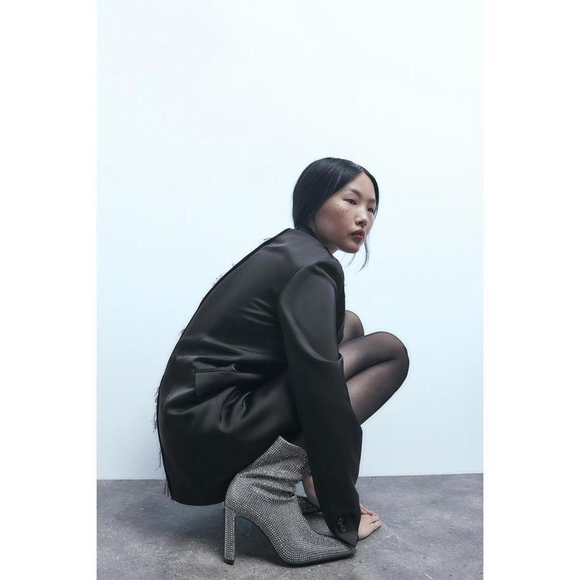 RHINESTONE HEELED ANKLE BOOTS - Picture 2 of 7